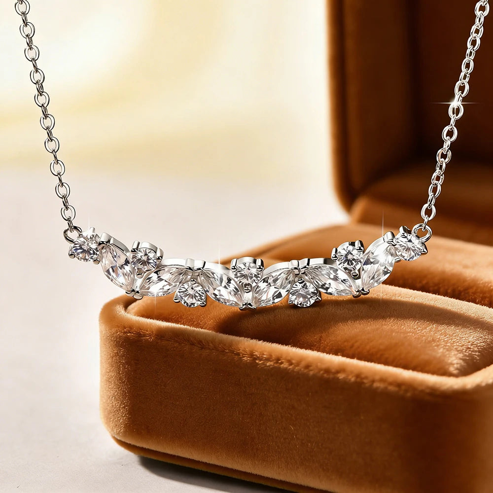 Colar Aurora de Zircônias Banhado em Ouro 24K